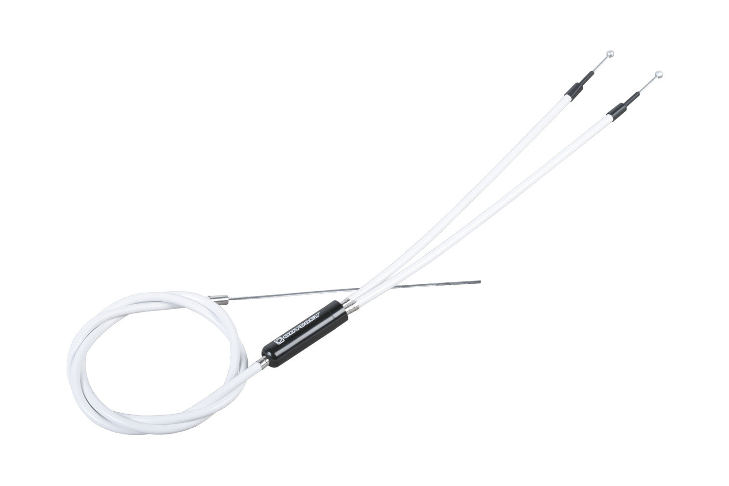 Odyssey Gyro Lower Cables (White) - Available at 5150bmx.com