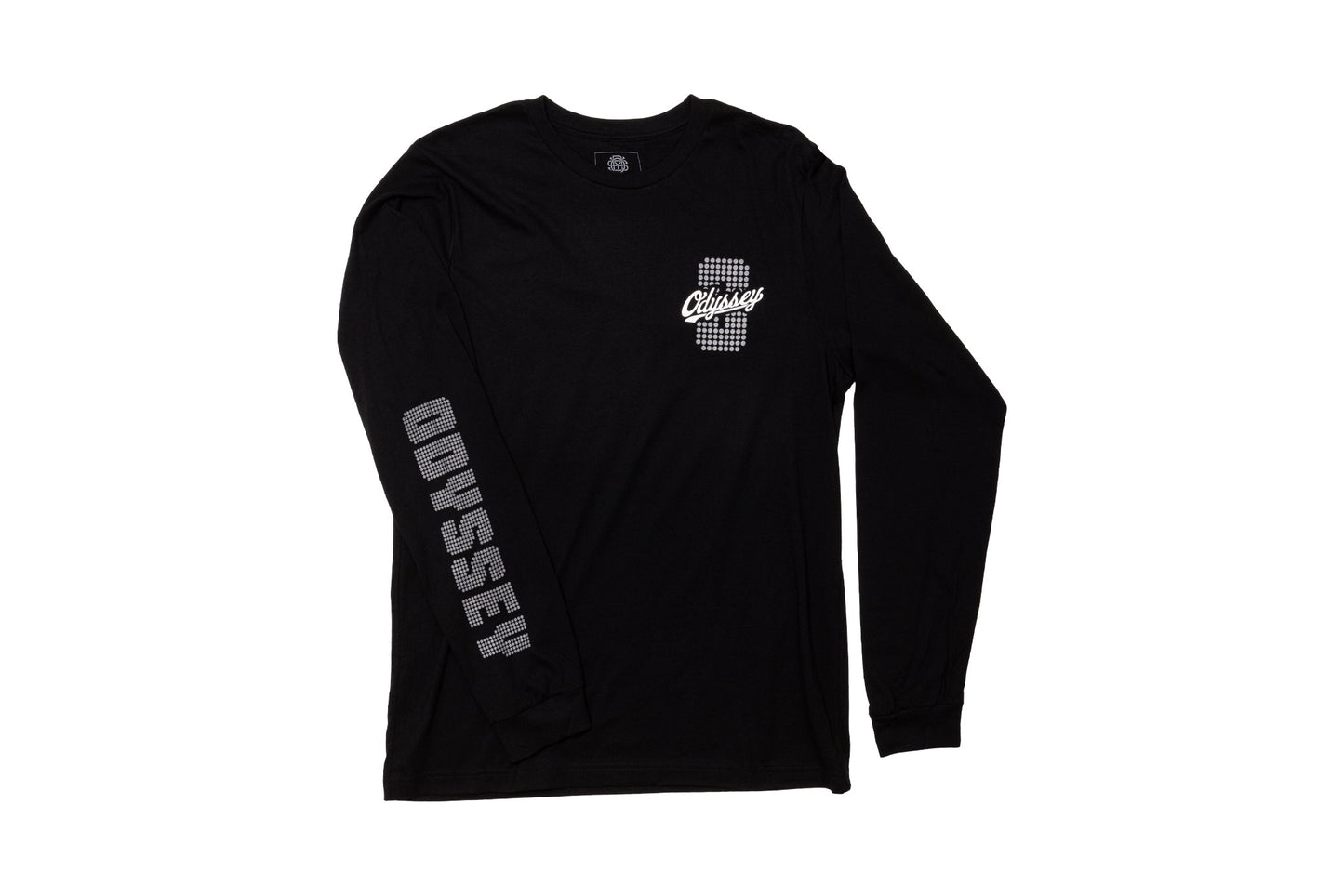 Odyssey Lite Board Long Sleeve (Black with White/Metallic Silver Ink) available at 5150bmx.com