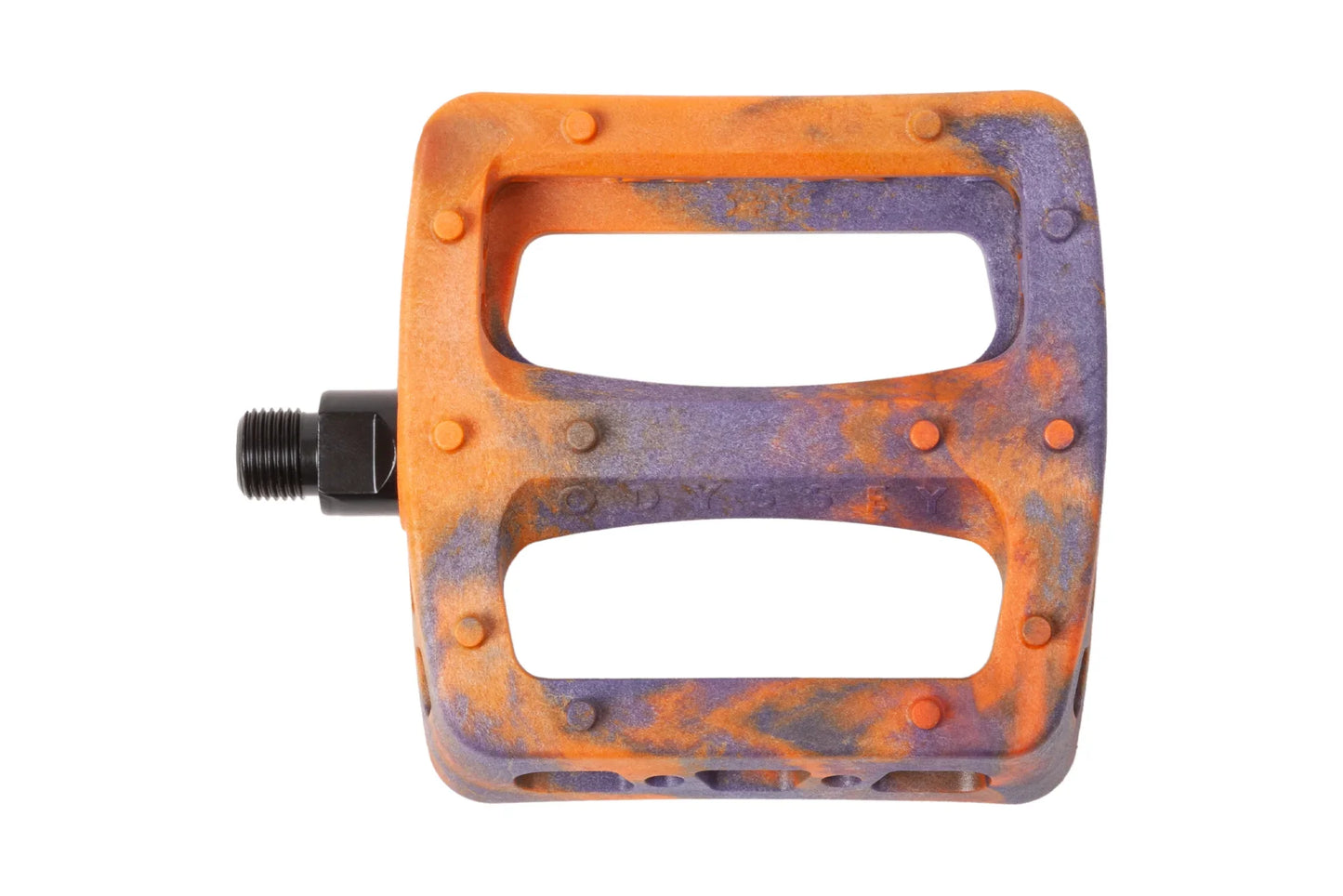 Odyssey Twisted Pro PC Pedals (Midnight Purple/Orange Swirl) available at 5150bmx.com