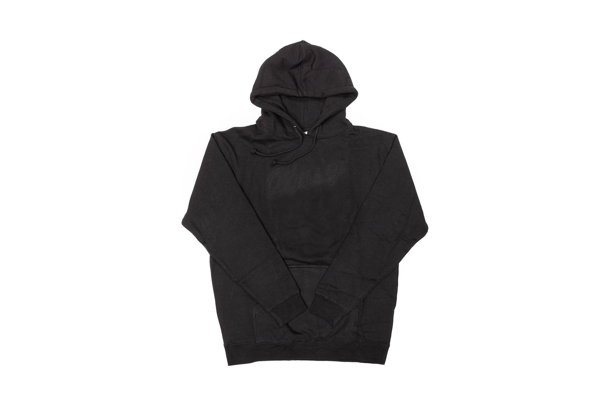Odyssey Big Stitch Pullover Hoodie (Black with Black Stitch) - Available at 5150bmx.com