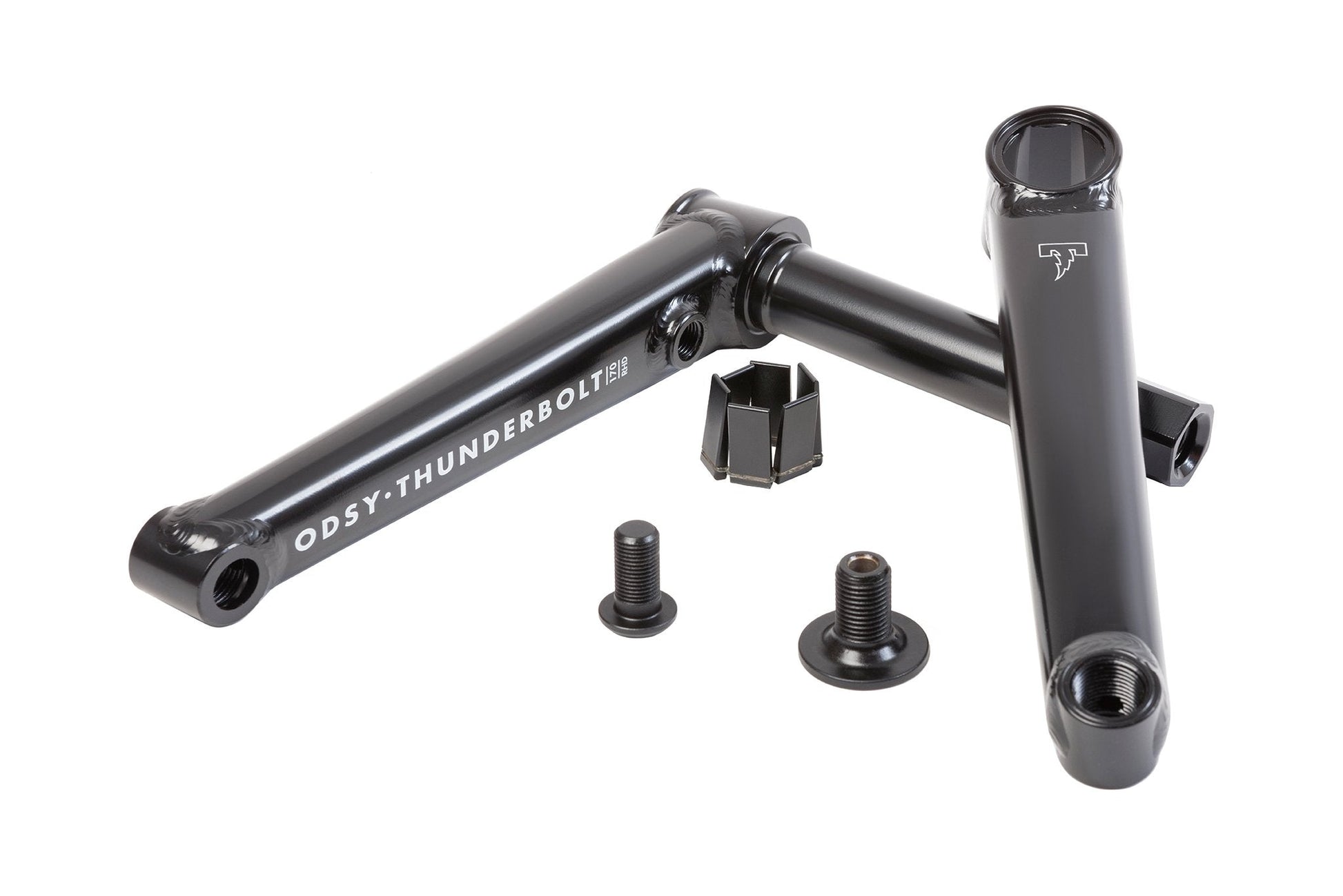Odyssey Thunderbolt BMX Cranks (Rustproof Black) - Available at 5150bmx.com