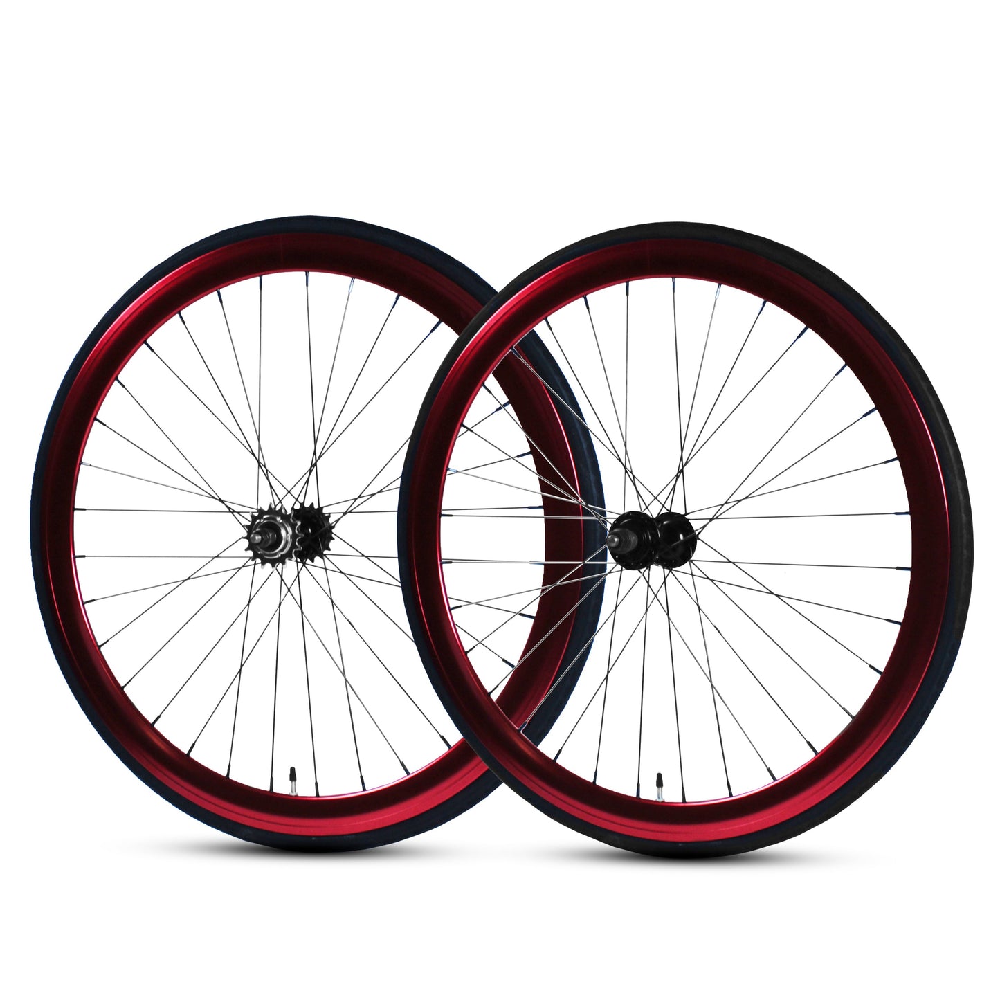 700c Wheelset - Anodized Red available at 5150bmx.com