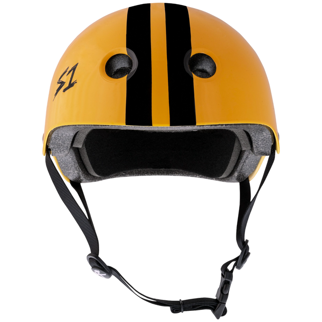 S1 Lifer Helmet - Bright Orange Gloss w/ Black Stripes