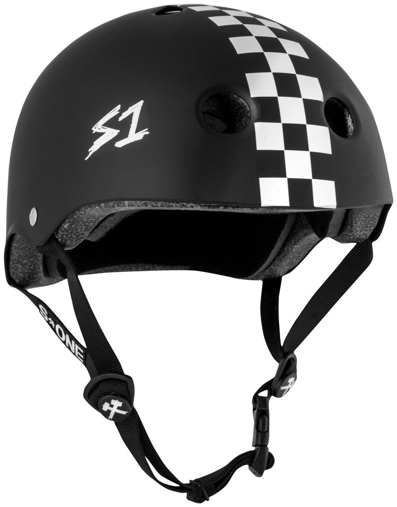 S1 Lifer Helmet - Black Matte w/ Checkers