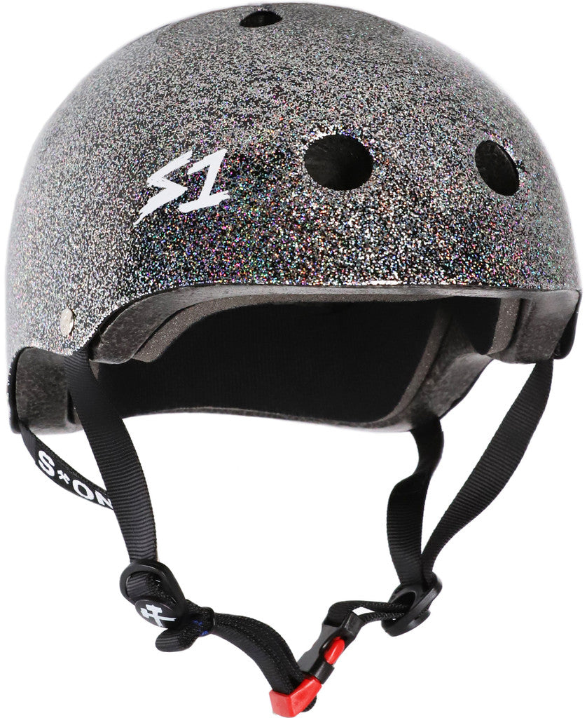 S1 Mega Lifer Helmet - Double Black Gloss Glitter