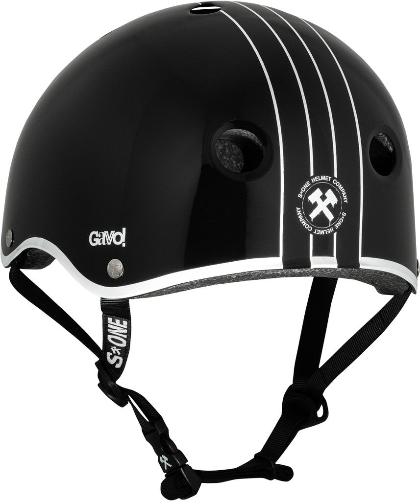 S1 Lifer Helmet - Black Gloss w/ White Outline - GAVO Collab