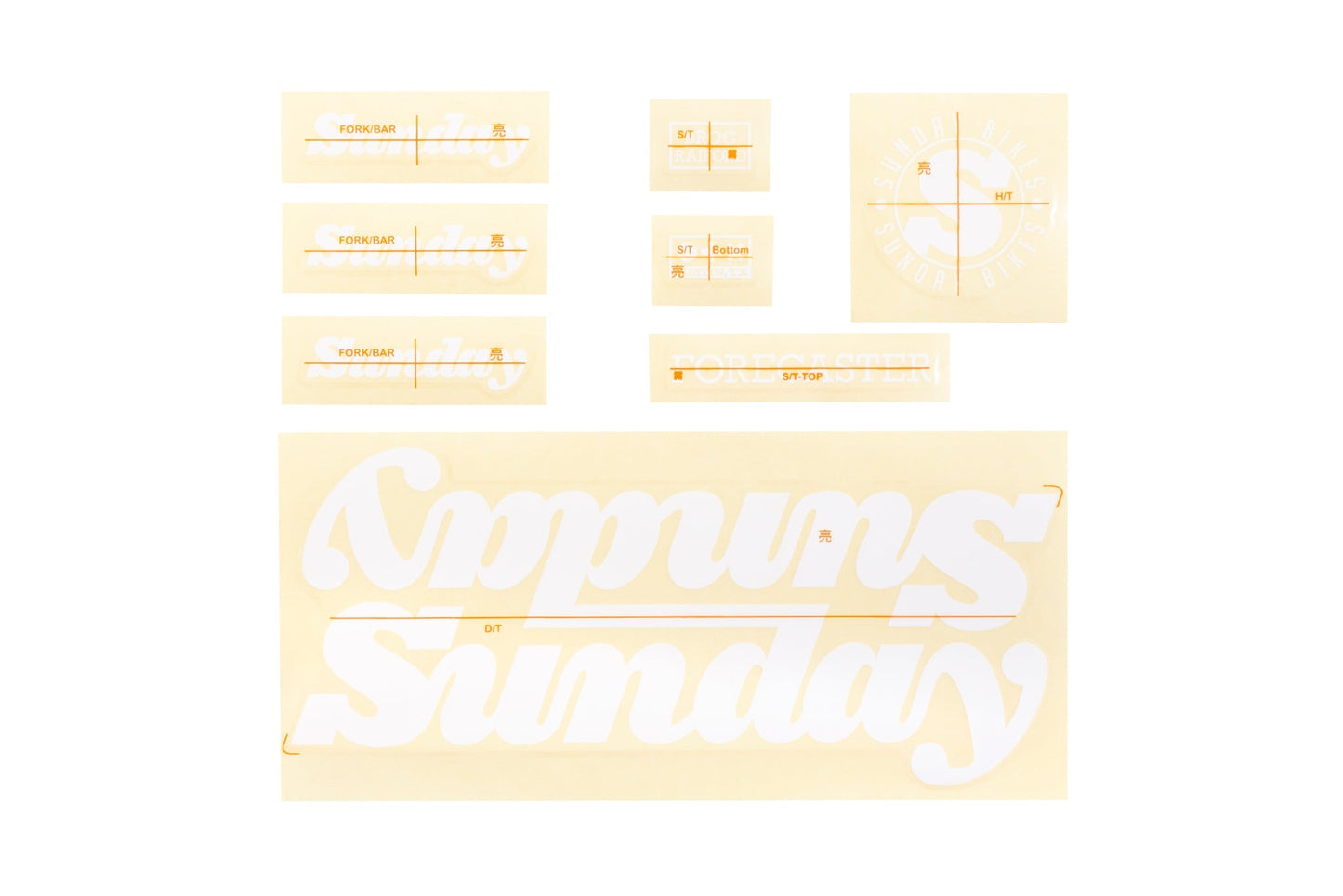 Sunday 2022 Forecaster - Broc Raiford Sticker Kit available at 5150bmx.com
