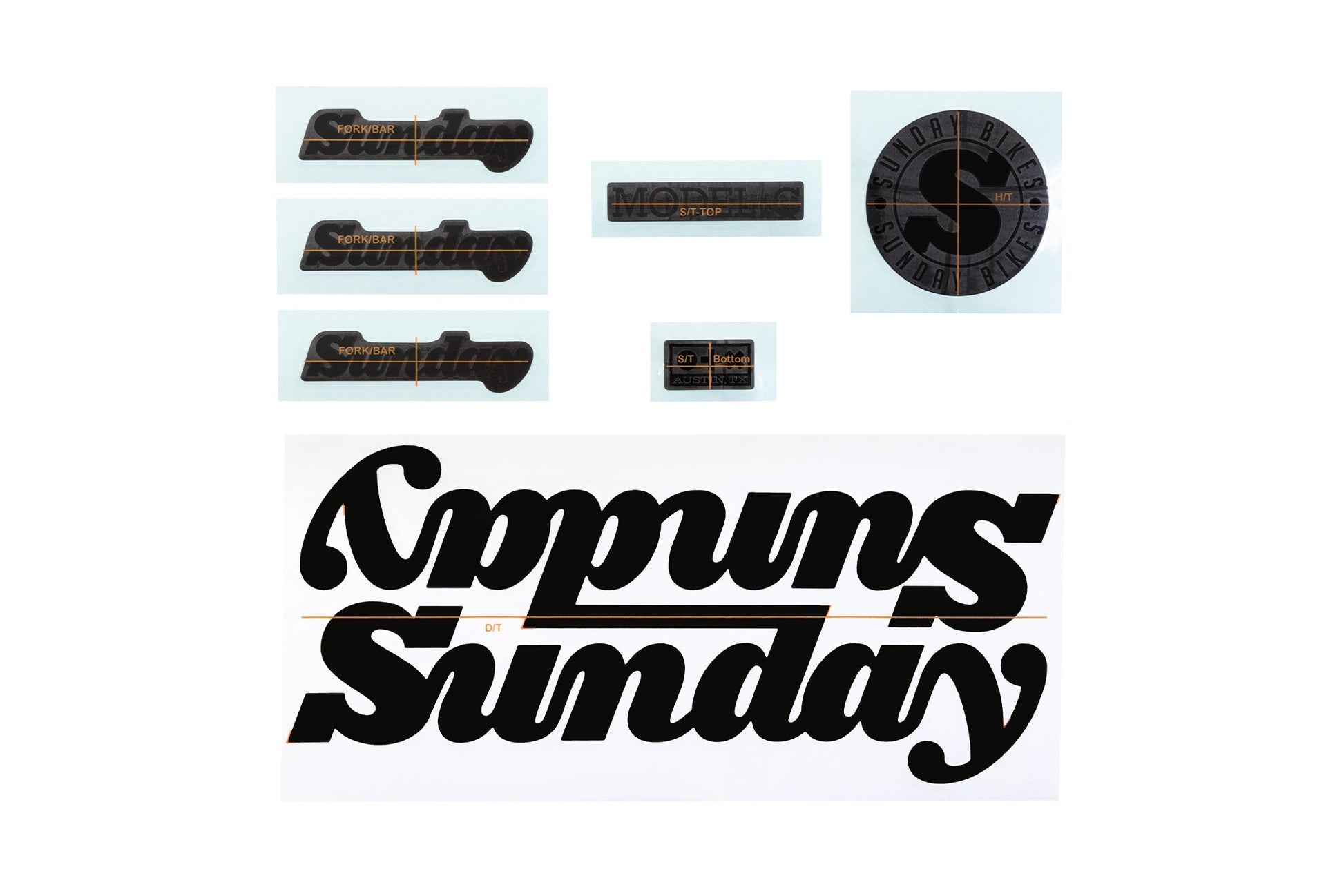 Sunday 2022 Model C Die-Cut Sticker Kit available at 5150bmx.com