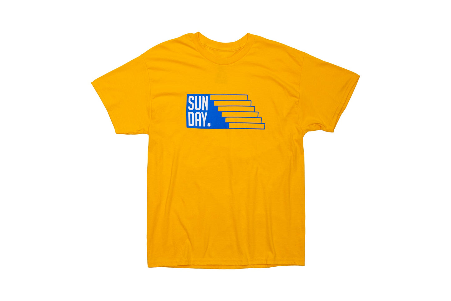 Sunday Stairs Tee (Gold w/ Navy Ink) available at 5150bmx.com