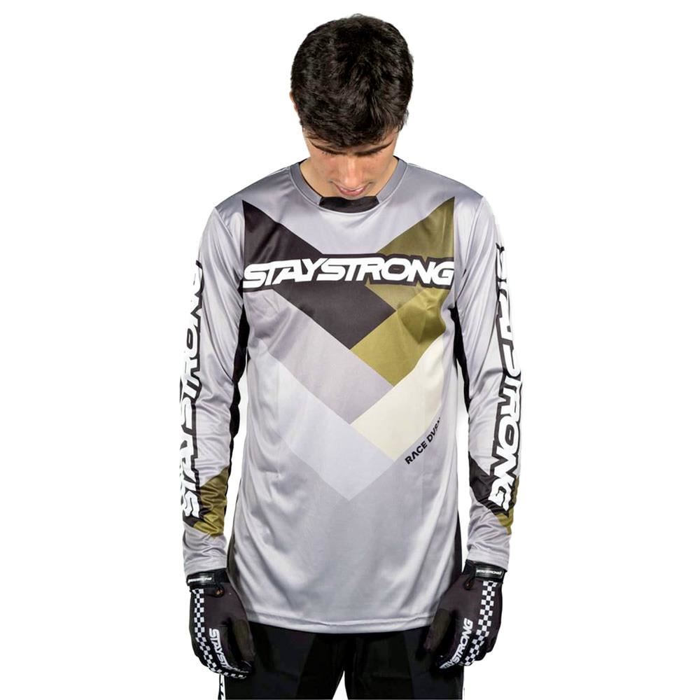 Stay Strong Chevron Race Jersey - Grey available at 5150bmx.com