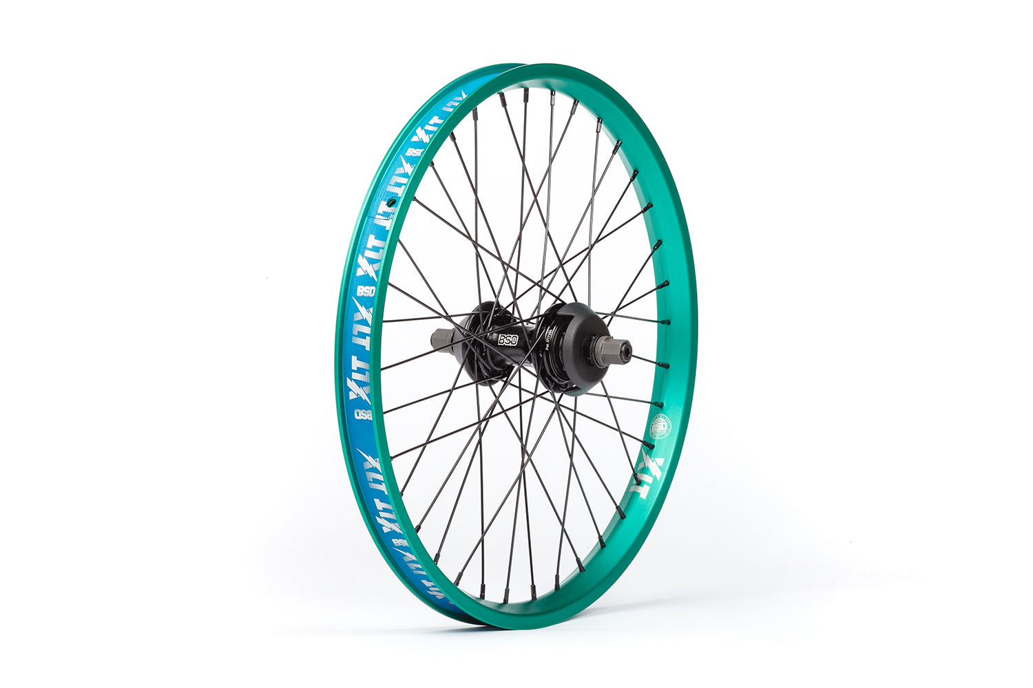 BSD XLT Revolution Freecoaster Wheel (Teal) available at 5150bmx.com