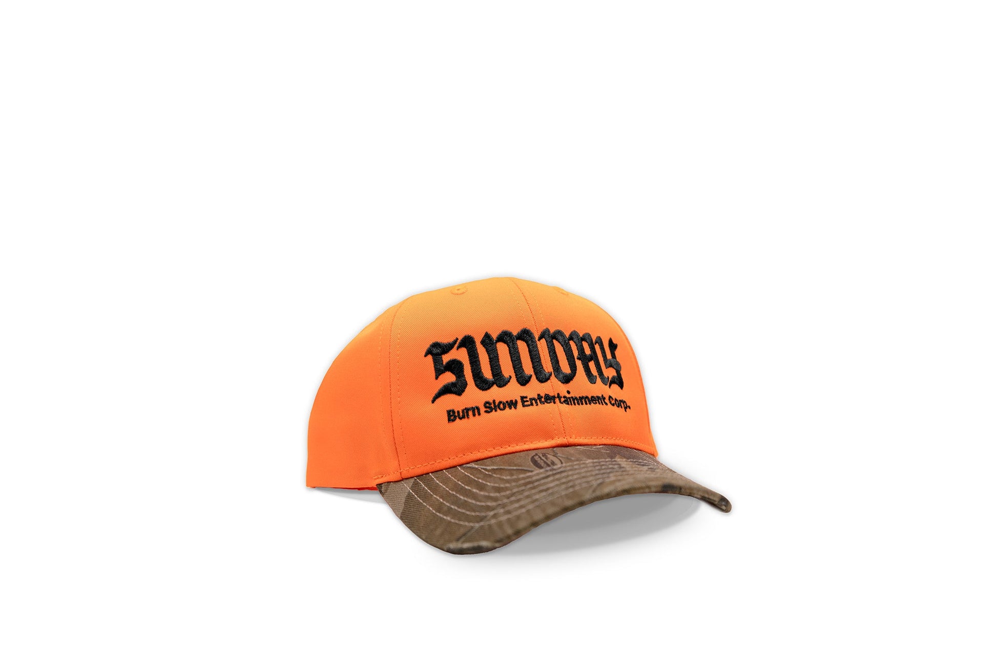 Sunday x Burn Slow Burnday 6 Panel Hat (Safety Orange/Camo) available at 5150bmx.com