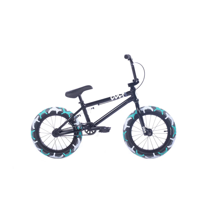 CULT 16" JUVENILE / black w/ Teal camo tires