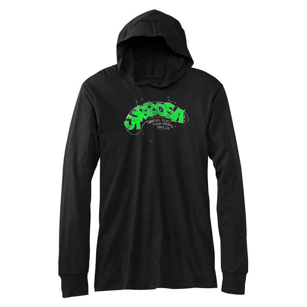 Subrosa For The Kids Hooded Long Sleeve T-shirt - Black available at 5150bmx.com