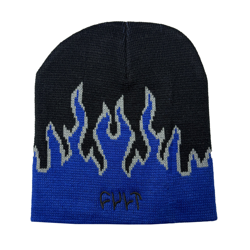 Flame Beanie / blue available at 5150bmx.com