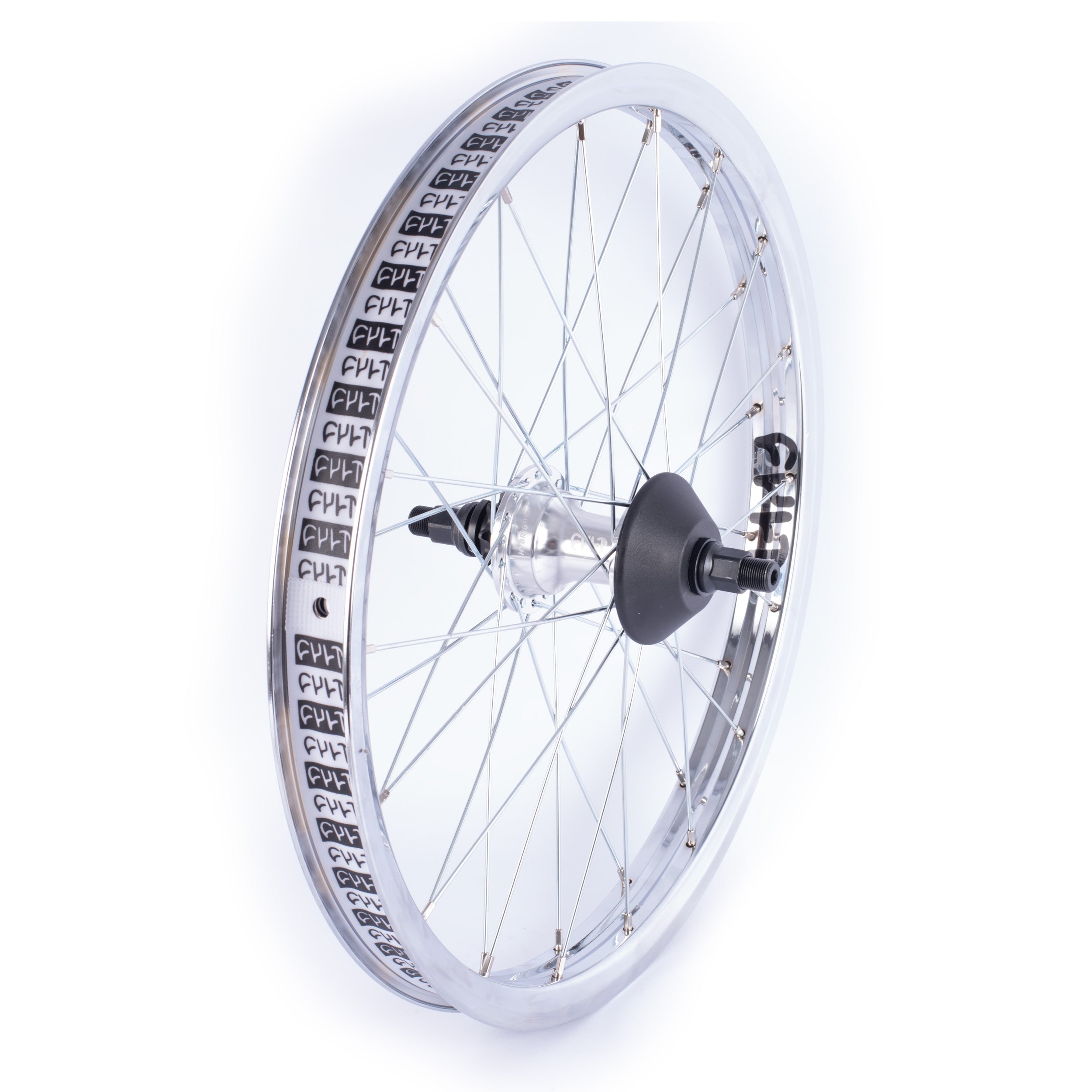 Crew Hybrid Cassette Wheel / black & polished available at 5150bmx.com