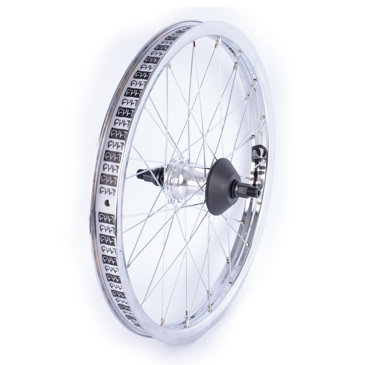 Crew Hybrid Cassette Wheel / black & polished available at 5150bmx.com