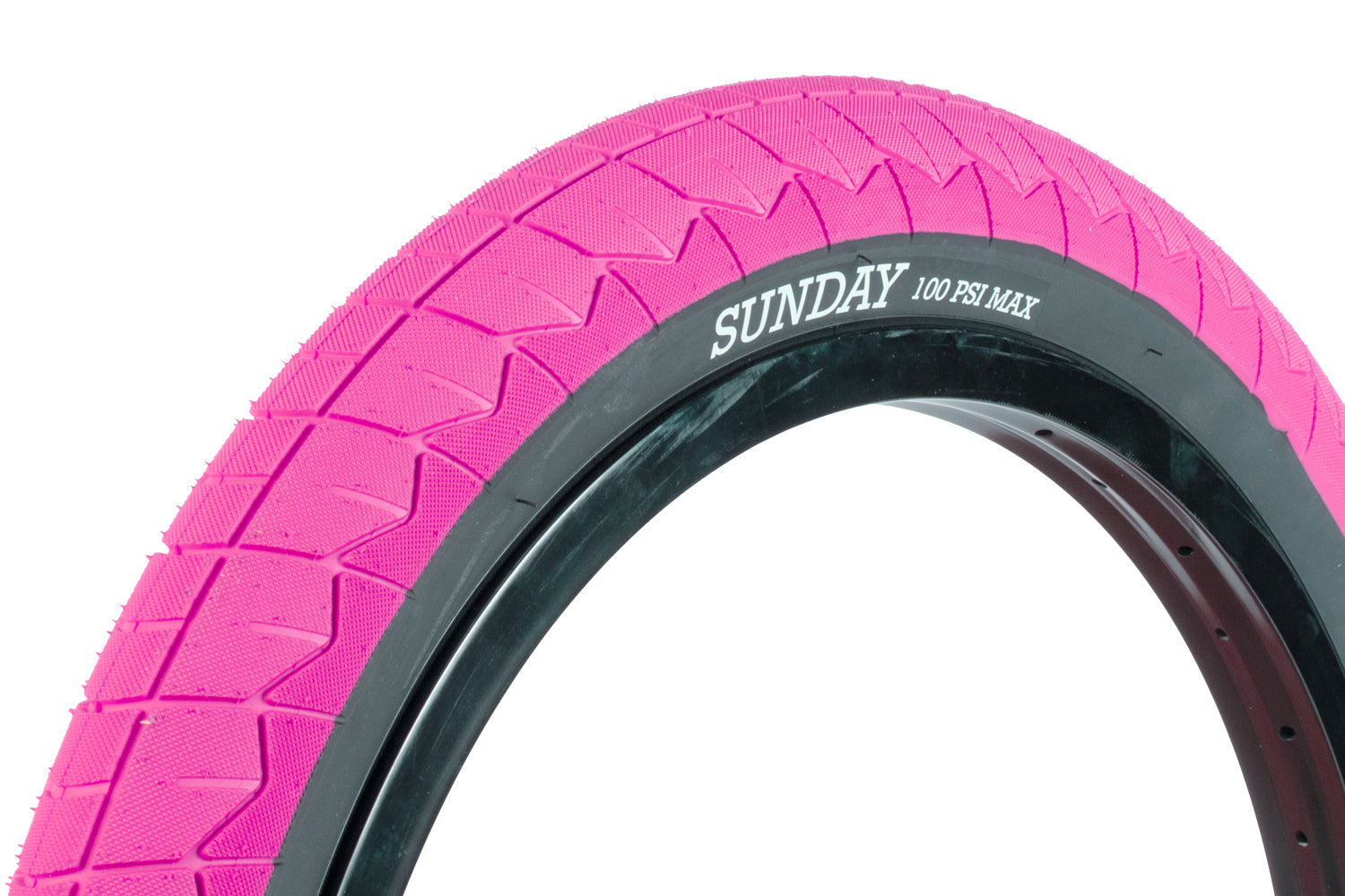 Sunday Current v2 20" Tire (Pink/Black) available at 5150bmx.com