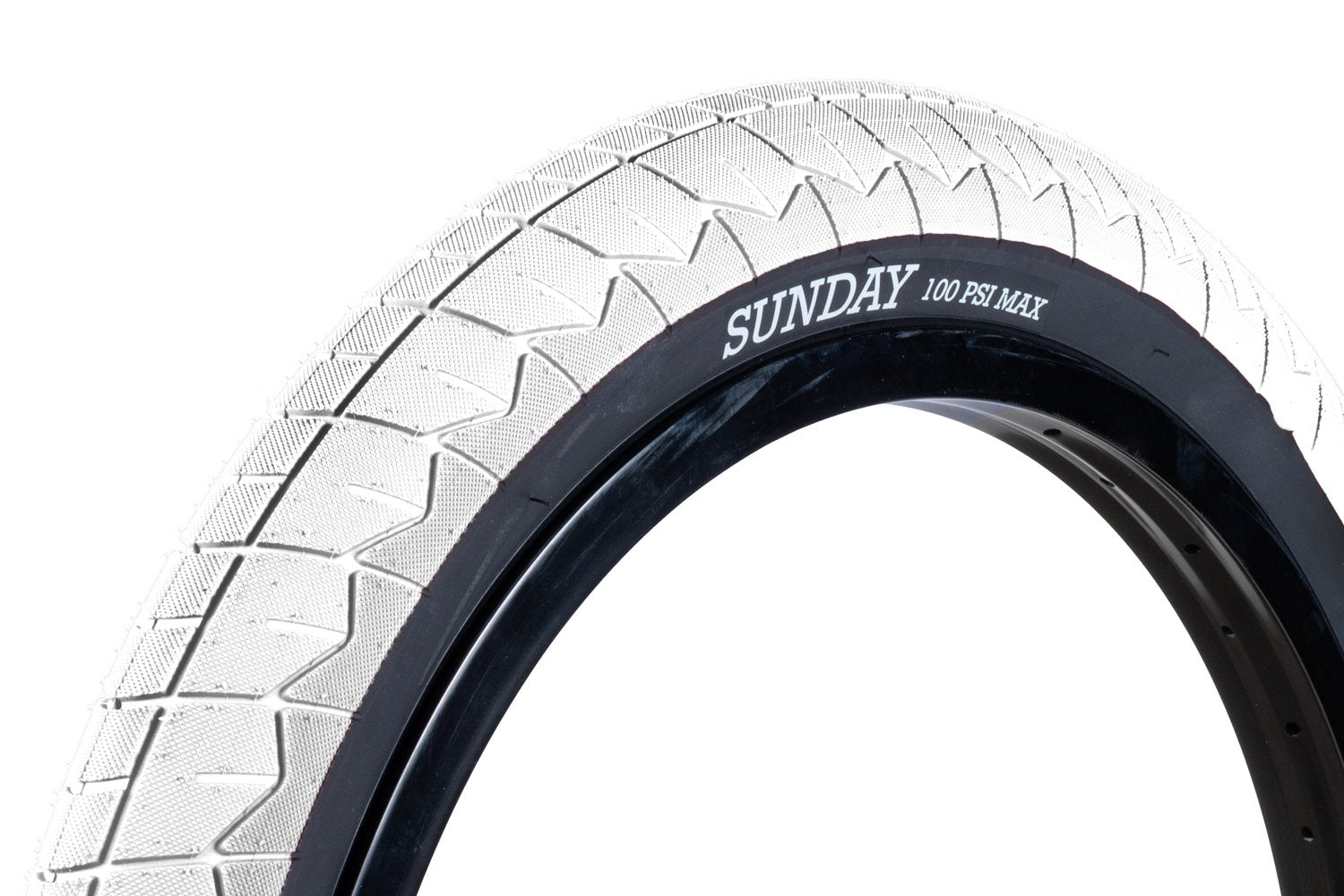 Sunday Current v2 20" Tire (White/Black) available at 5150bmx.com