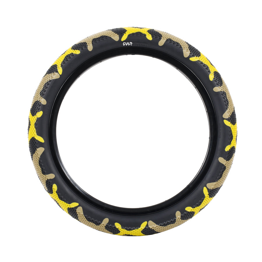 Vans x Cult Tire 20" / yellow camo (single) available at 5150bmx.com