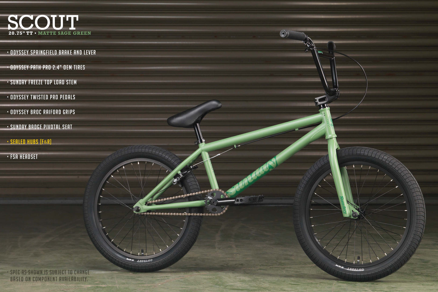 2023 Sunday Scout (Matte Sage Green with 20.75" tt)