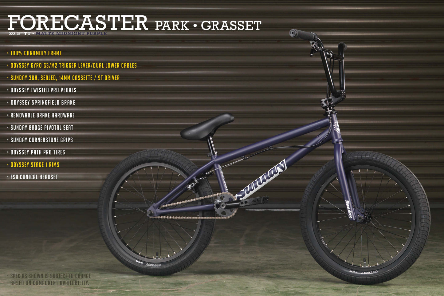 2023 Sunday Forecaster Park - Maca Perez Grasset Signature (Matte Midnight Purple with 20.5" tt)