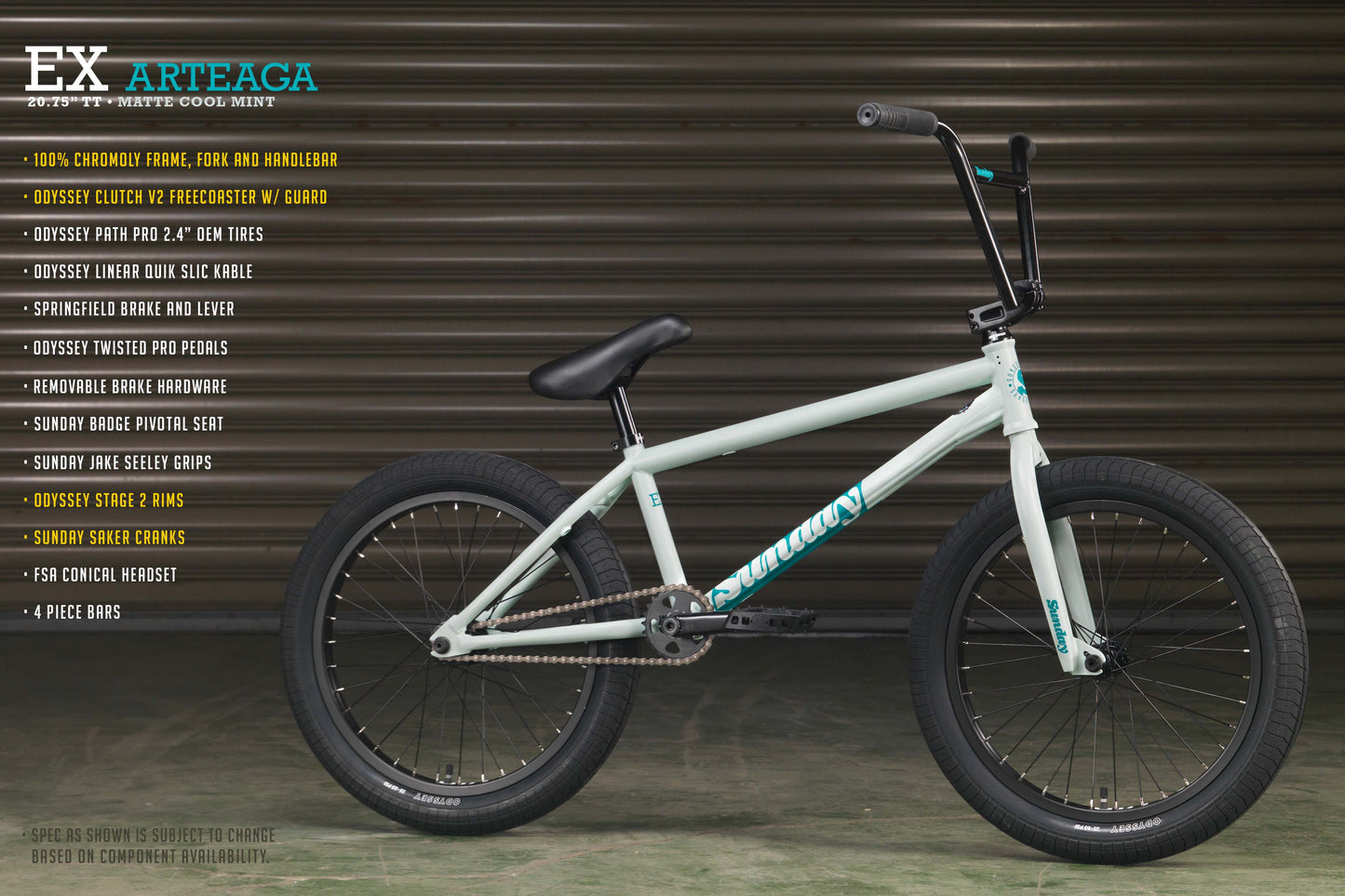 2023 Sunday EX - Julian Arteaga Signature (Matte Cool Mint with 21" tt)