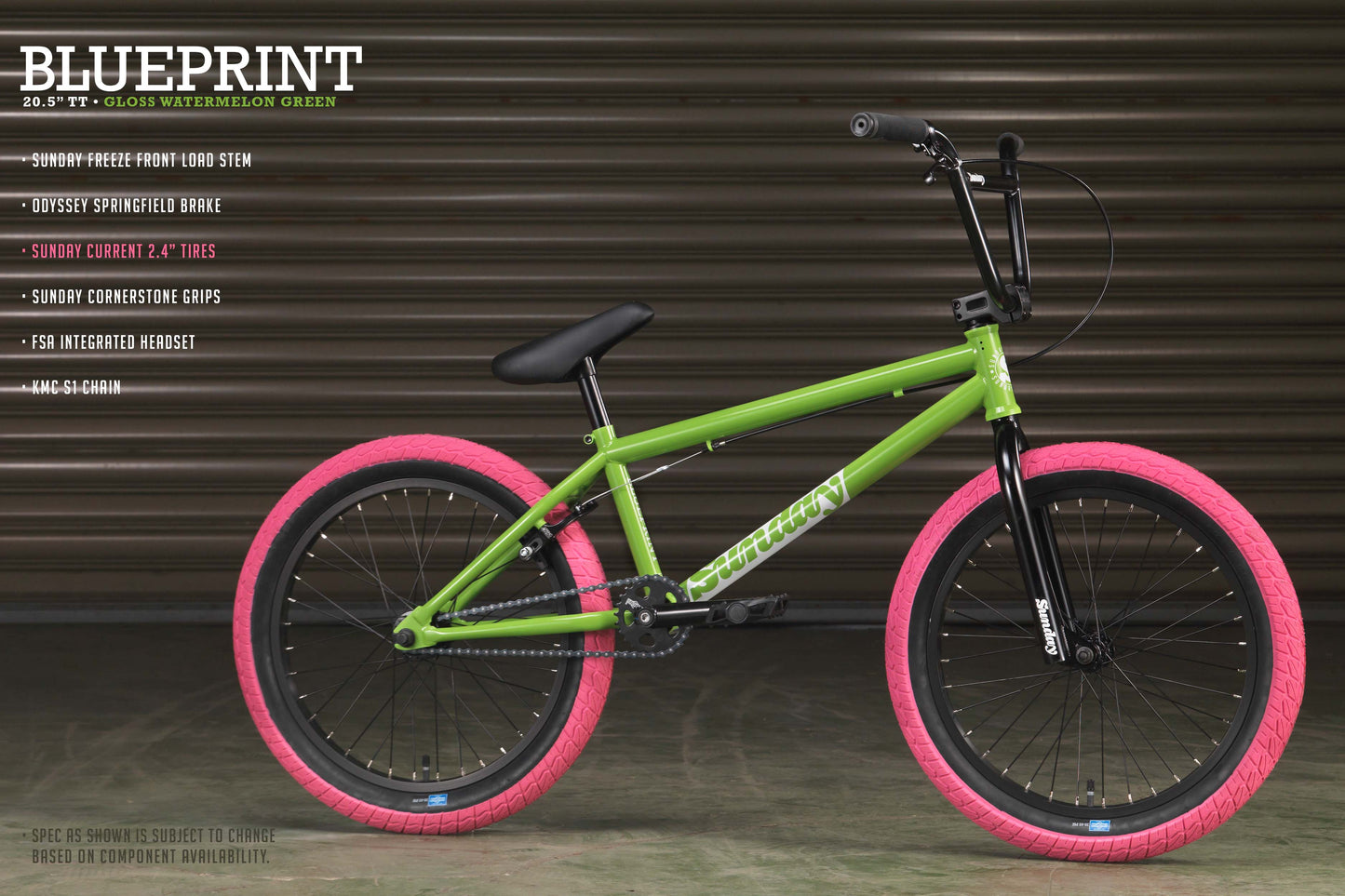 2023 Sunday Blueprint (Gloss Watermelon Green with 20.5" tt)