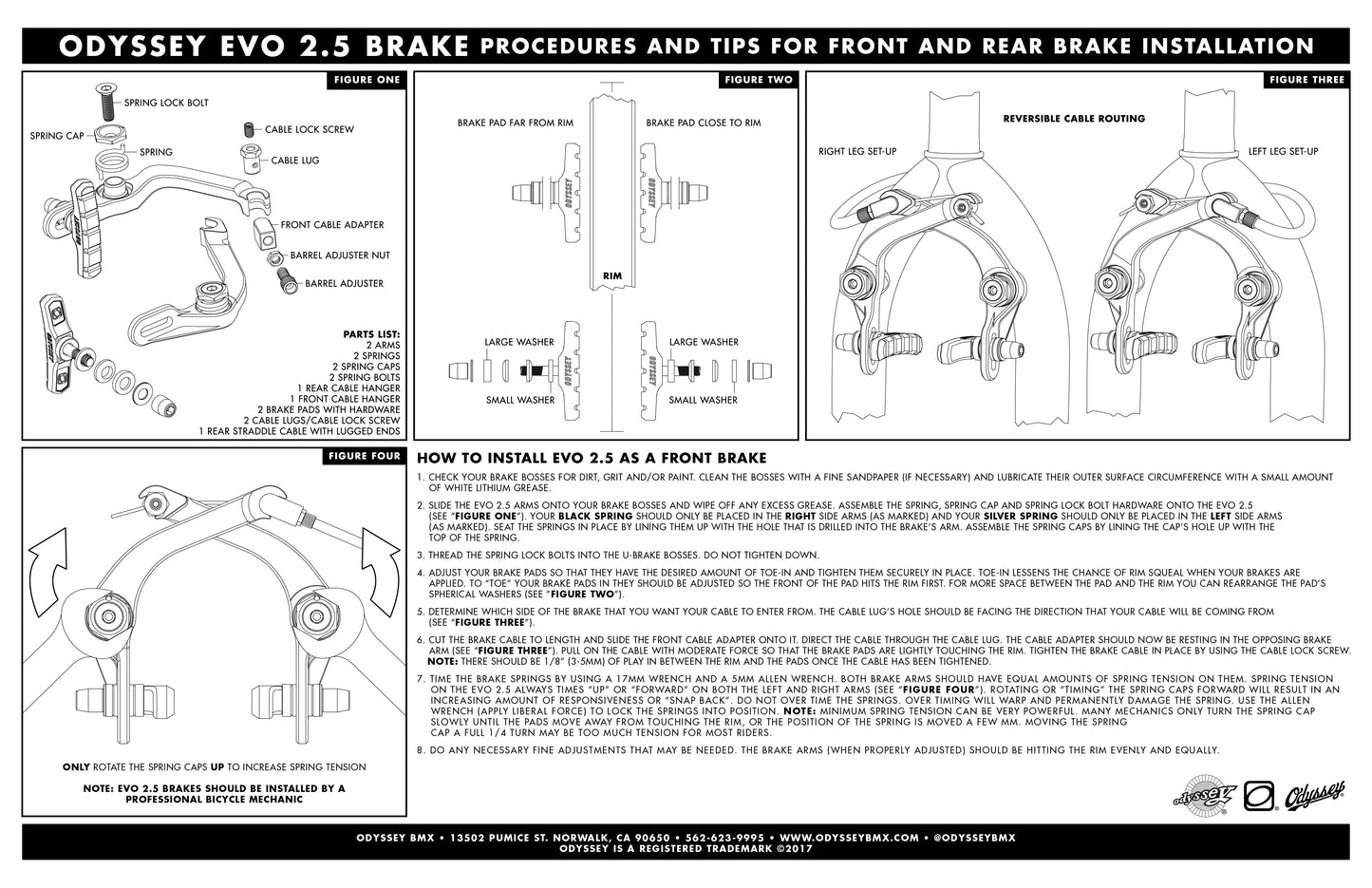 Odyssey Evo 2.5 Brake Kit (Black or Polished)