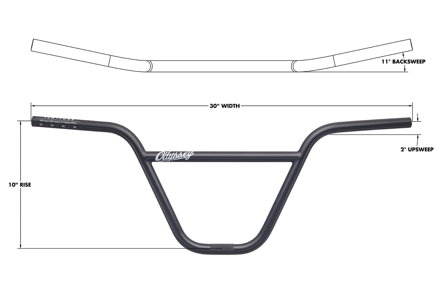 Odyssey 10-4 10" Bar (Rustproof Black)