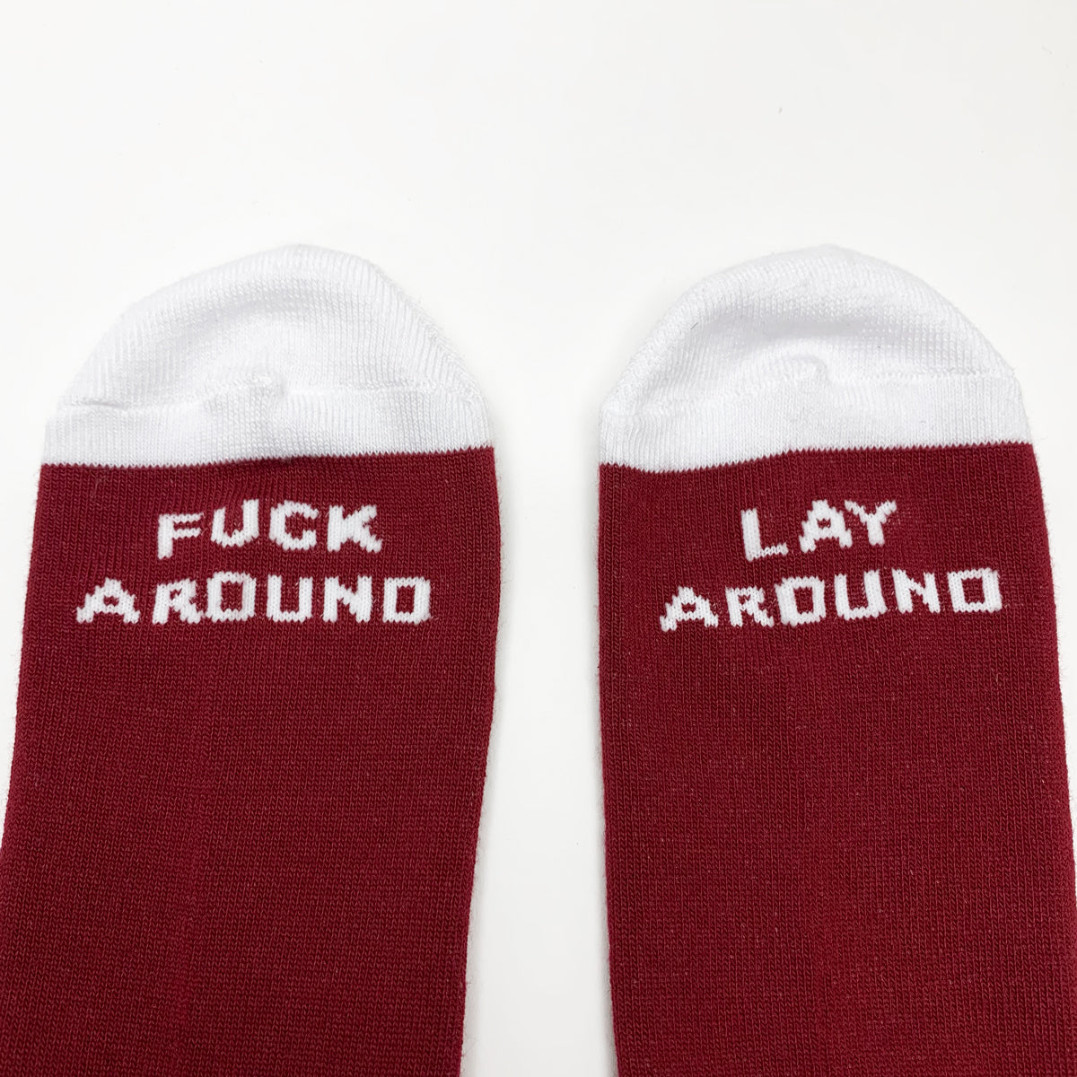 Big Logo Socks / burgundy