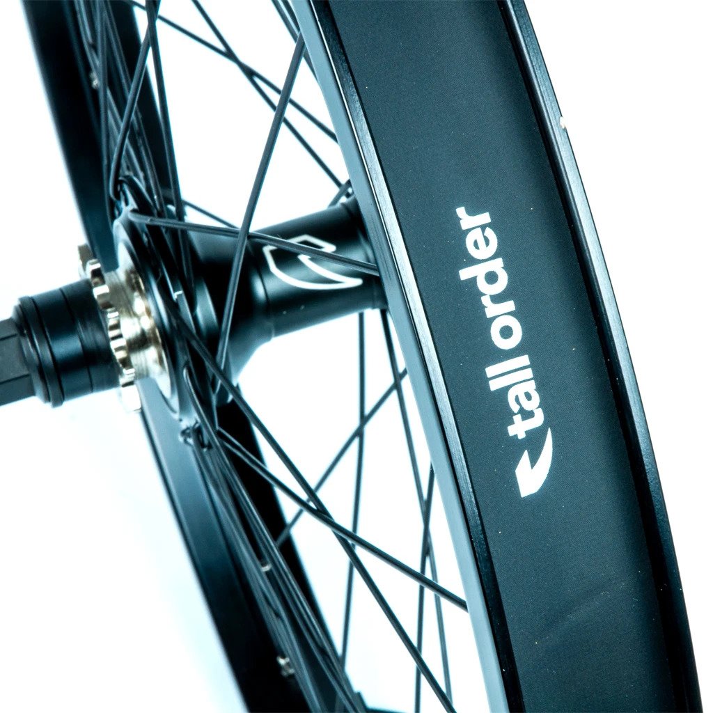 TALL ORDER DYNAMICS RHD CASSETTE WHEEL - BLACK WITH SILVER SPOKE NIPPLES