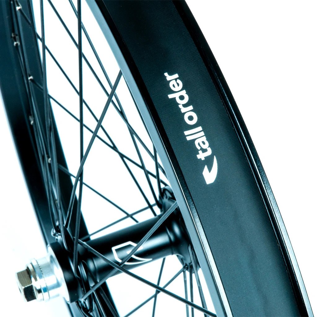 TALL ORDER DYNAMICS FRONT WHEEL - BLACK WITH SILVER SPOKE NIPPLES