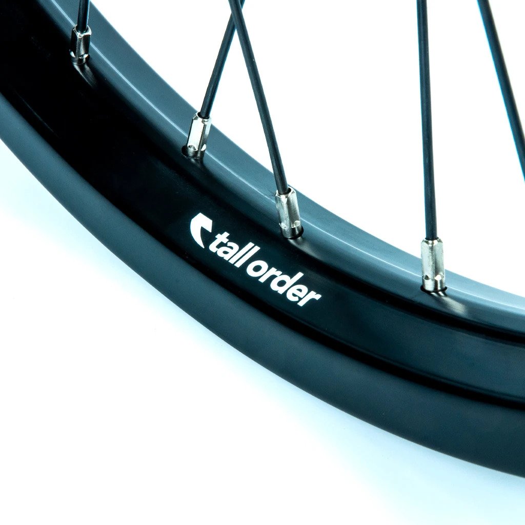 TALL ORDER DYNAMICS FRONT WHEEL - BLACK WITH SILVER SPOKE NIPPLES