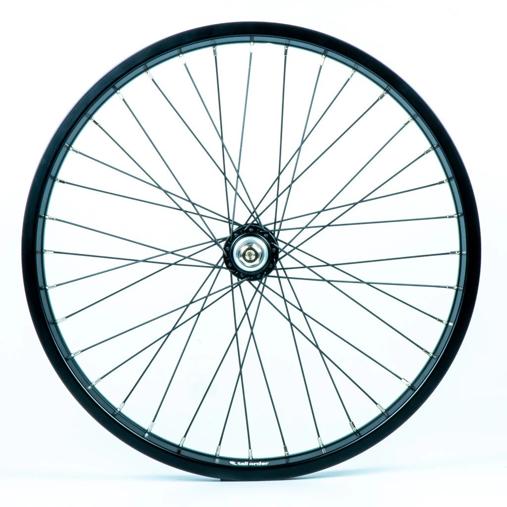 TALL ORDER DYNAMICS FRONT WHEEL - BLACK WITH SILVER SPOKE NIPPLES