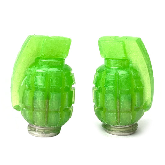 Cult Grenade valve caps / green