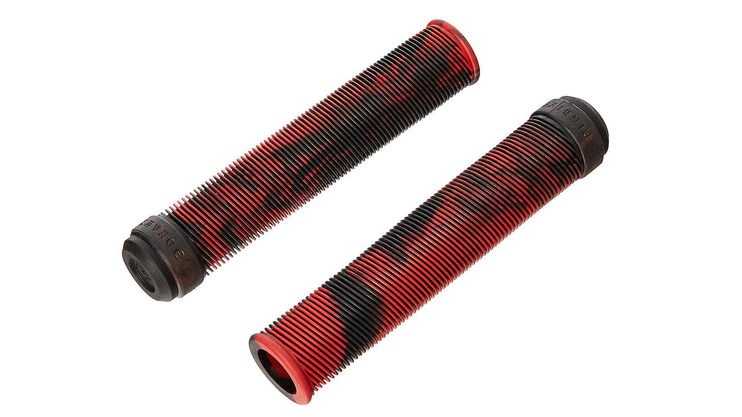 SAVAGE V.2 GRIPS NO FLANGE RED / BLACK SWIRL