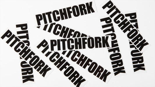 S&M BLOCK PITCHFORK STICKER - BLACK (10 PACK)