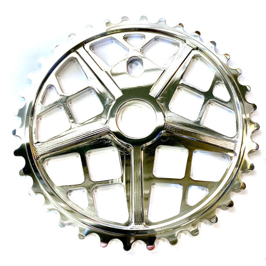 S&M MOTOMAN SPROCKET POLISHED 33T (THIRTY THREE)