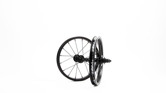 14" OEM WHEELSET 16 HOLE SINGLE WALL, 3/8" SEALED FRONT 3/8" SEALED CASSETTE 9T REAR ALL BLACK