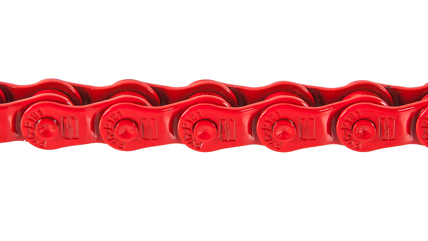 S&M PYC P121 HALF-LINK CHAIN RED 100 LINKS