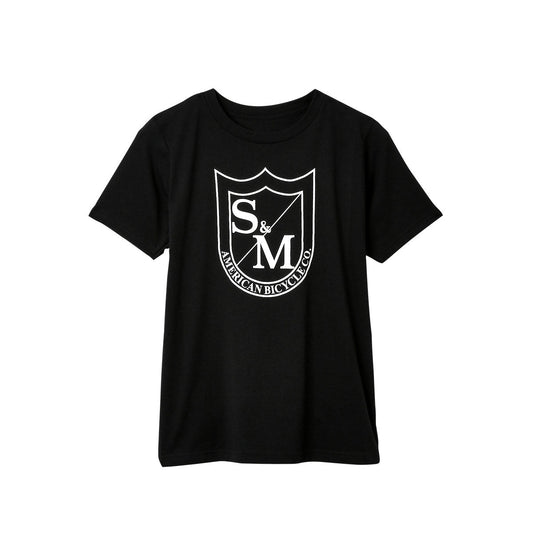 S&M KIDS BIG SHIELD BLACK W/WHITE PRINT SMALL