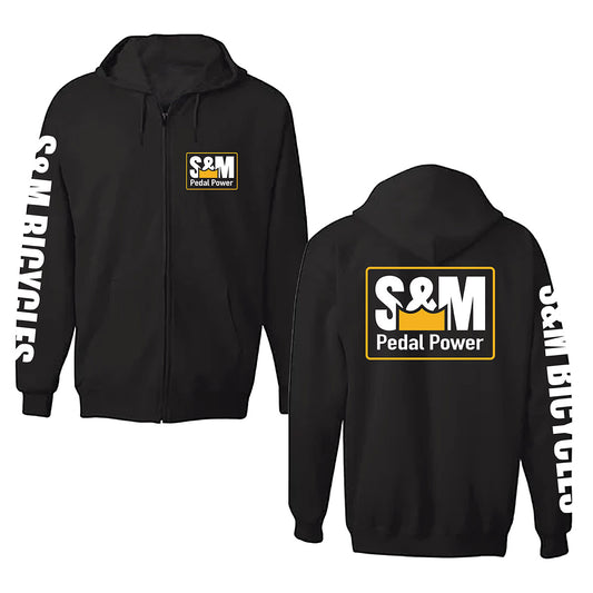 S&M PEDAL POWER ZIP HOODIE - BLACK - XL