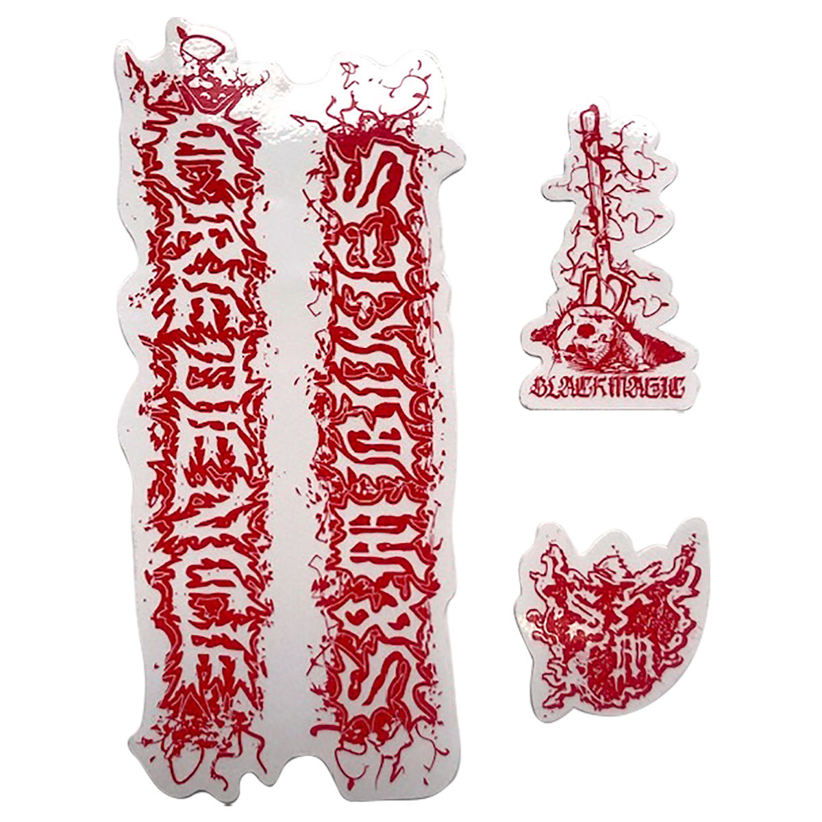 S&M BLACK MAGIC V1 FRAME STICKERS RED