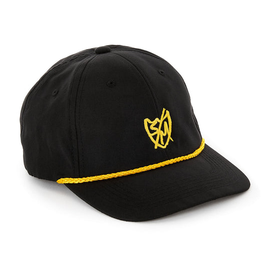 S&M GOLD ROPE DAD HAT BLACK W/SHARPIE SHIELD