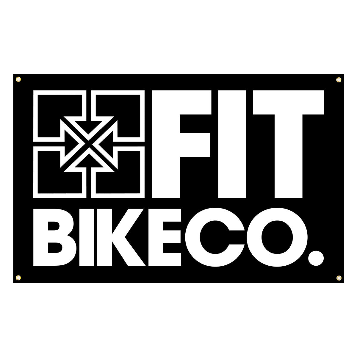 FIT BIKE CO BANNER 38" X 24" BLACK W/WHITE