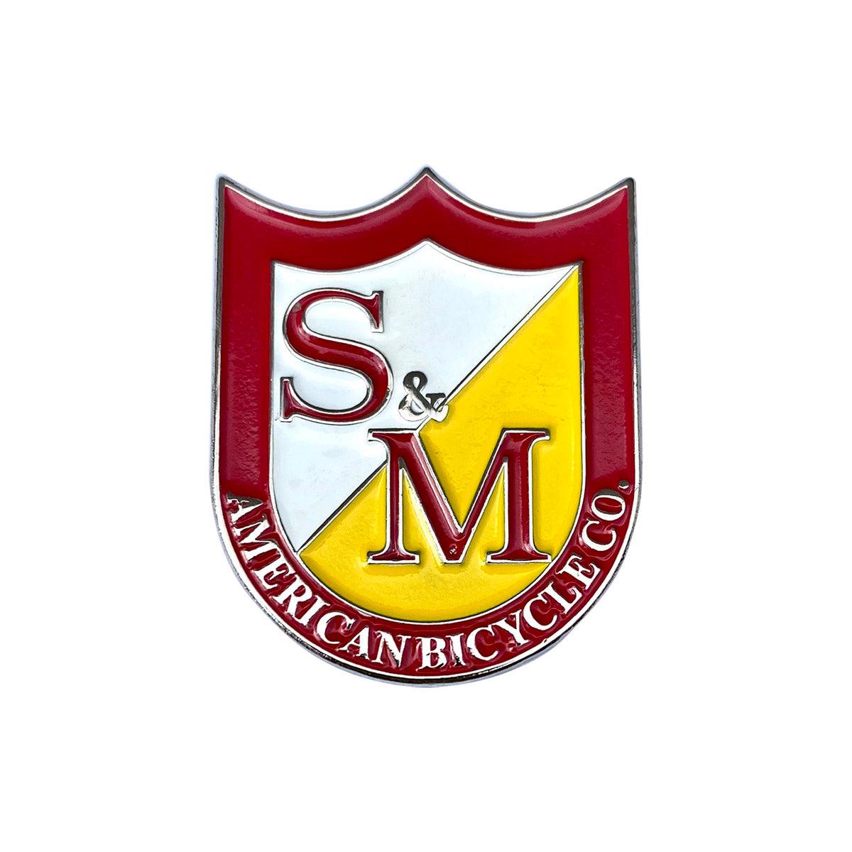 S&M SHIELD ENAMEL PIN