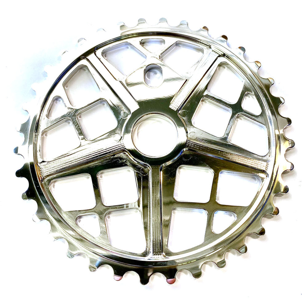 S&M MOTOMAN SPROCKET POLISHED 36T (THIRTY SIX)