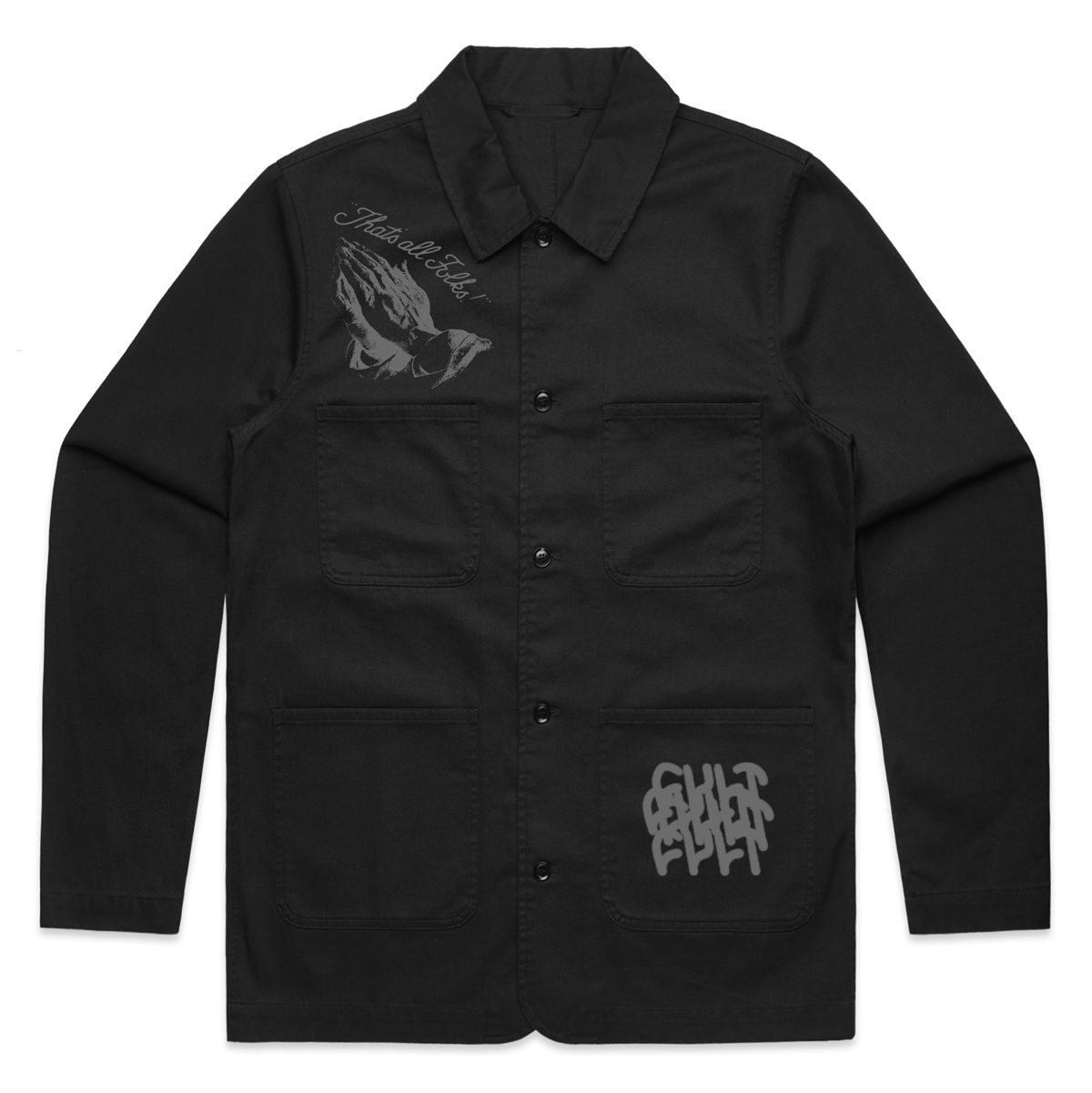 That's All Folks Chore Jacket / black